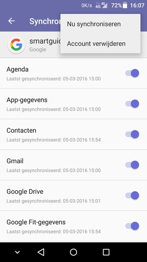 Selecteer Nu synchroniseren