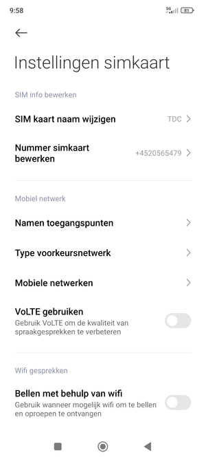 Selecteer Namen toegangspunten