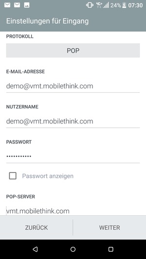 Wählen Sie PROTOKOLL
