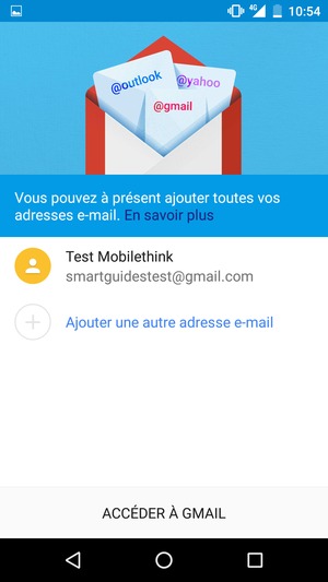 Sélectionnez ACCÉDER À GMAIL