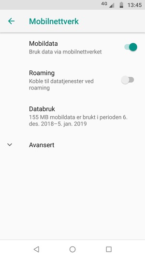 For å bytte nettverk hvis det oppstår nettverksproblemer, velg Avansert