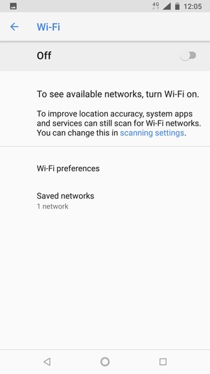Turn on Wi-Fi