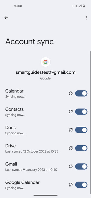 Your contacts from Google will now be synced to your phone