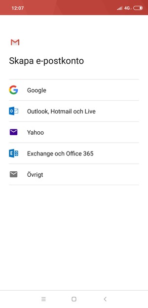 Välj Outlook, Hotmail och Live