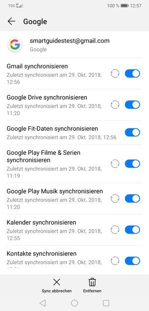 Ihre Kontakte von Google werden nun auf Ihrem Smartphone synchronisiert