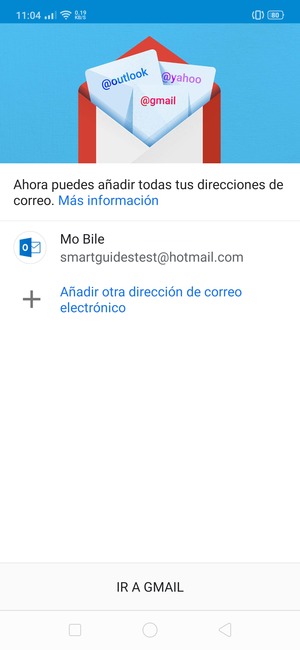 Seleccione IR A GMAIL