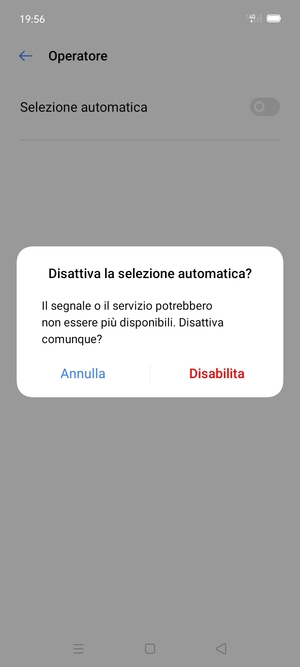 Seleziona Disabilita