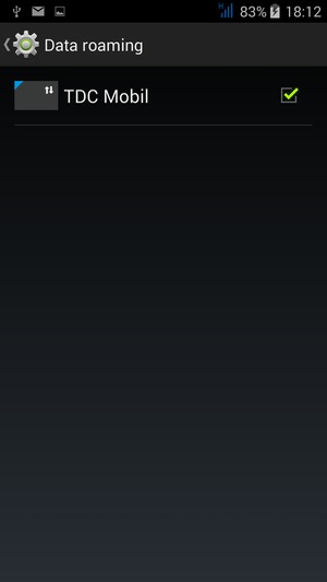 Turn Data roaming on or off