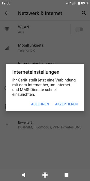Wählen Sie AKZEPTIEREN