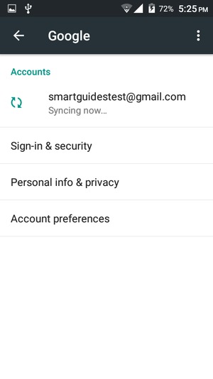 Select your account