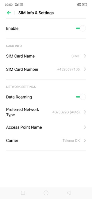 Turn Data Roaming on or off