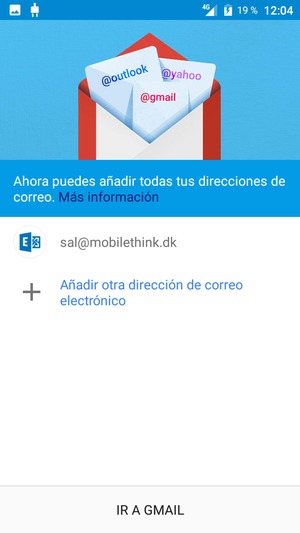 Seleccione IR A GMAIL