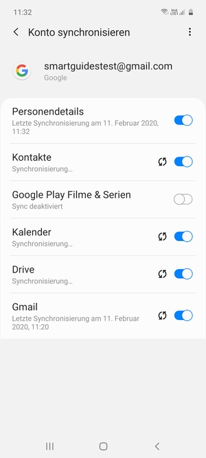 Ihre Daten werden synchronisiert
