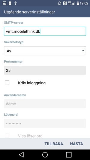 Avmarkera Kräv inloggning-rutan och välj NÄSTA