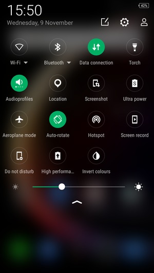 Adjust brightness to the required level