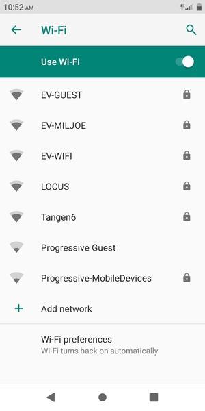 Select the wireless network you want to connect to