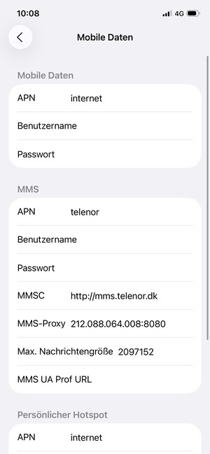 Geben Sie Internet-Informationen ein