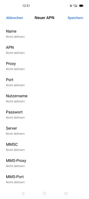 Geben Sie Internet-Informationen ein