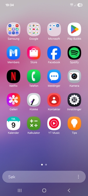 Velg Innstillinger