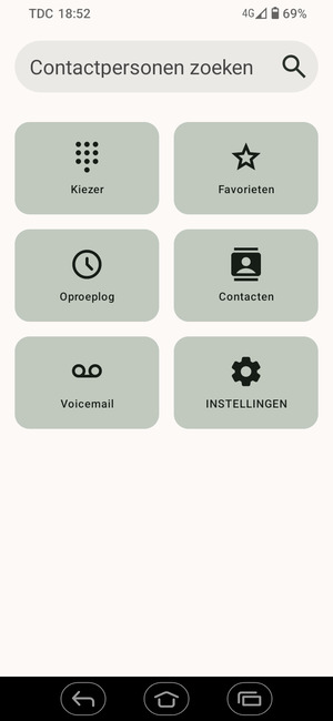 Selecteer Voicemail