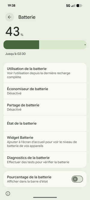 Sélectionnez Économiseur de batterie