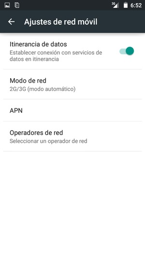 Activar o desactivar Itinerancia de datos