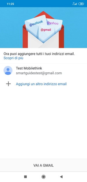 Seleziona VAI A GMAIL