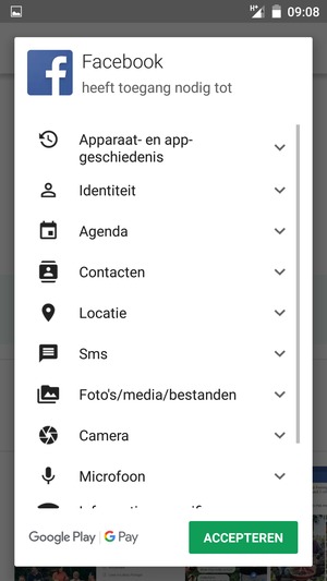 Selecteer ACCEPTEREN