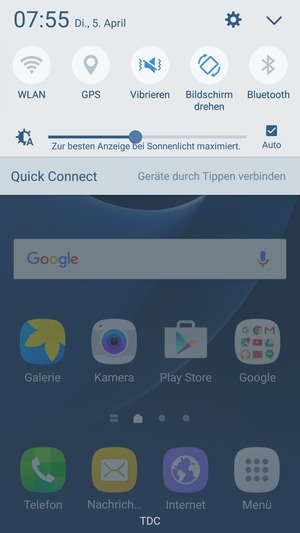 Wählen Sie Vibrieren, um in den Lautlos-Modus zu wechseln