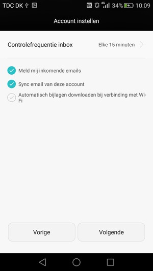 Selecteer Volgende