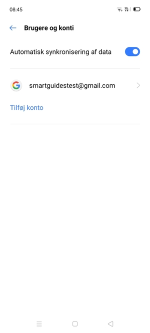 Vælg din Google-konto