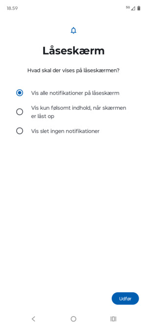 Vælg din foretrukne mulighed og vælg Udfør