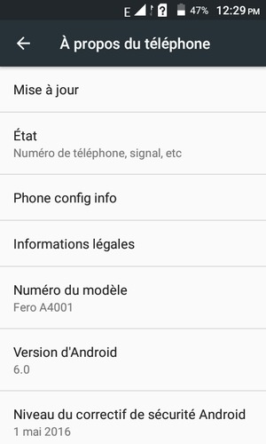 Sélectionnez Mise à jour