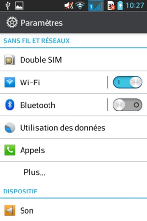 Sélectionnez Plus...