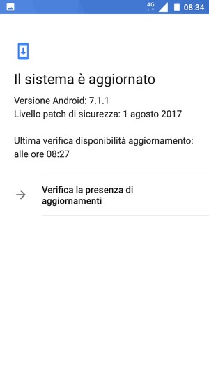 Seleziona Verifica la presenza di aggiornamenti