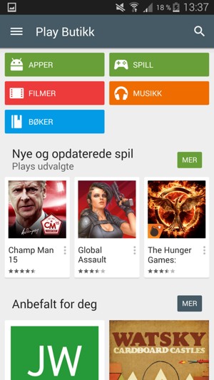 Velg søk-knappen