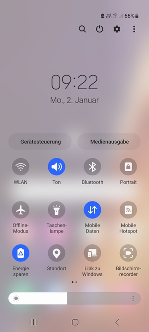 Schalten Sie Energiesparen ein