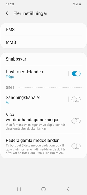 Välj SMS