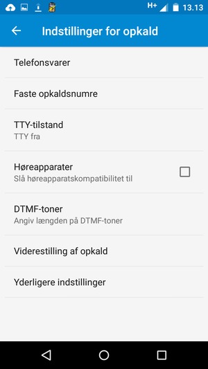 Vælg Telefonsvarer