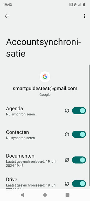 Uw gegevens worden gesynchroniseerd