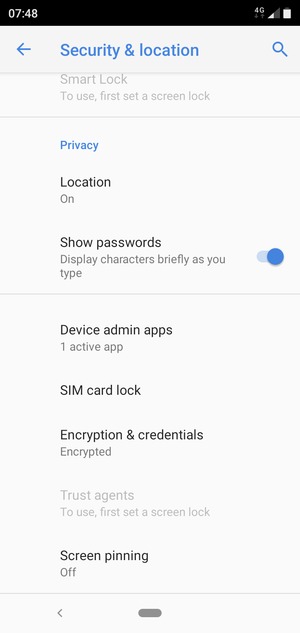 Select SIM card lock