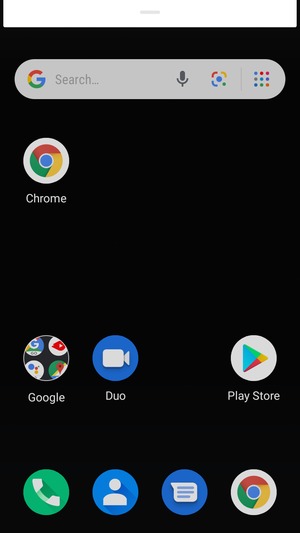 Return to the Home screen and slide down the top menu