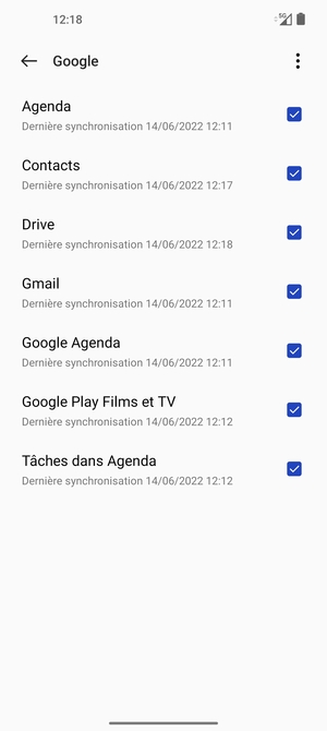 Sélectionnez le bouton du Menu
