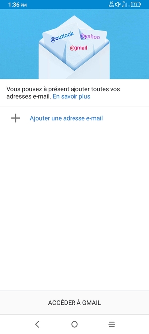 Sélectionnez Ajouter une adresse e-mail