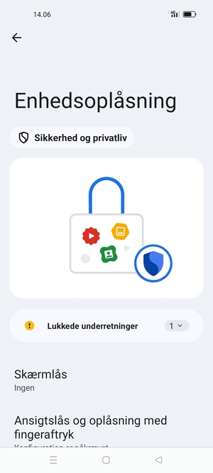 Vælg Skærmlås