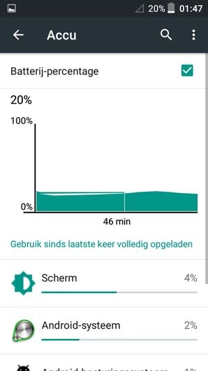 Selecteer de Menu-knop