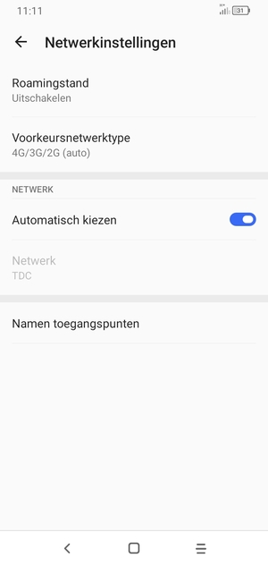 Selecteer Namen toegangspunten