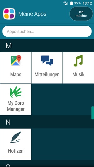 Scrollen Sie und wählen Sie Mitteilungen