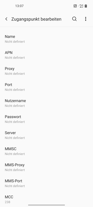 Geben Sie MMS-Informationen ein
