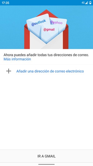 Seleccione Añadir una dirección de correo electrónico